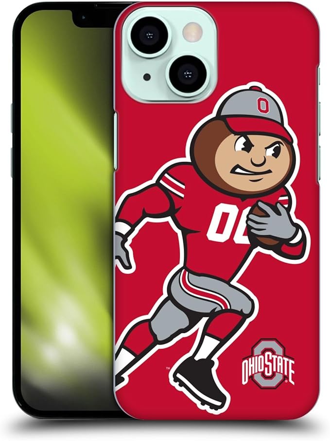 Head Case Designs Officially Licensed Ohio State University Mascot Oversized Football Graphics Hard Back Case Compatible with Apple iPhone 13 Mini