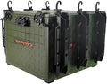 YakAttack BlackPak Pro Kayak Fishing Crate - Ranger Green | 16" x 16" Riggable Kayak Gear Storage System with Hinged Lid, GridLoc Mount Panels & 6 TetherTube Rod Holders | Lightweight Tankwell Crate
