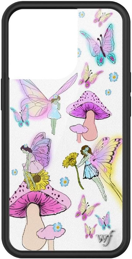 Wildflower Cases - Compatible with iPhone 13 Pro | Protective Black Bumper, 6.5ft Drop Test Certified, Women Owned Small Business | Collab, Fairies, Trendy, Pink, White | Collab - Olivia O'Brien