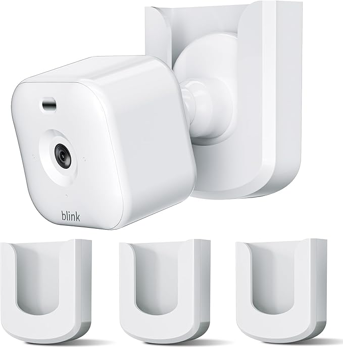 No Drill No Screw Blink Mini Camera Mount, Strong Adhesive Camera Wall Mount for Blink Mini/Mini 2 /Mini 2K+/Blink Outdoor 4 Camera, Easy to Install Blink Indoor Mount,White (3Pack)