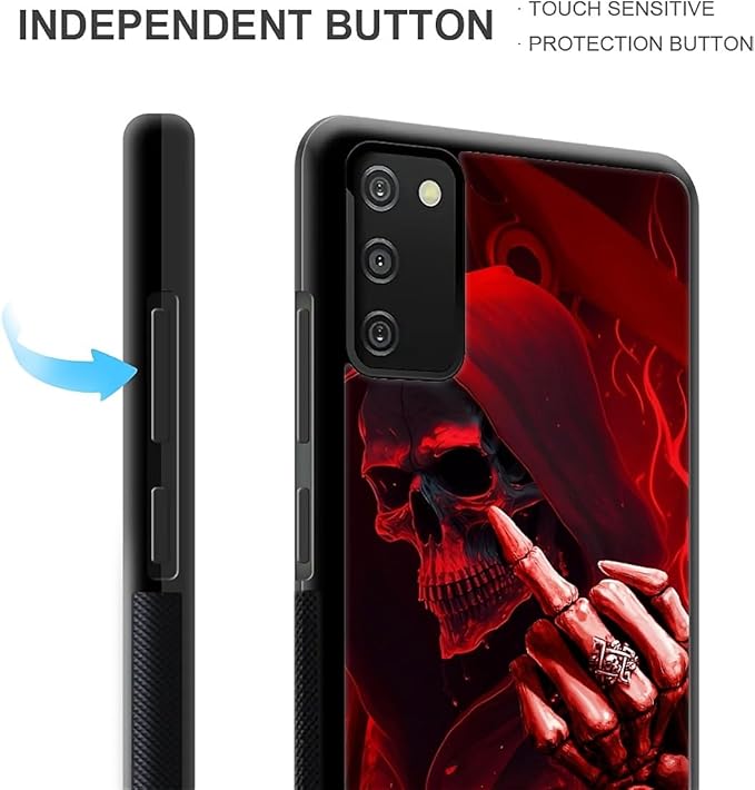 for Samsung Galaxy S20 FE Case, Gestures Funny Skull Pattern Graphic Design Girl Boy Soft Silicone Hard Acrylic Shock Protection for Samsung Galaxy S20 FE