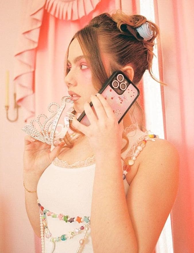 Wildflower Cases - Compatible with iPhone 13 Pro| Protective Black Bumper, 6.5ft Drop Test Certified, Women Owned Small Business | Pink Cherries Birthday Trendy Aesthetic | Sweet Cakes