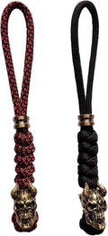 Knife Lanyards with Brass Beads,Paracord Lanyard,Tactical Lanyard for Skull Shape Knife,EDC Products