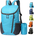 Portable Foldable Backpack Folding Mountaineering Bag, Ultralight Outdoor Cycling Rucksack, Travel Hiking Knapsack (Sky Blue)