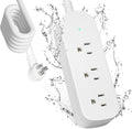 Outdoor Power Strip Weatherproof 3 FT Extension Cord Waterproof Surge Protector Power Strip, 3 AC Outlets, 1625W Overload Protection, for Camping, Home, Office, Garden, FCC UL Listed