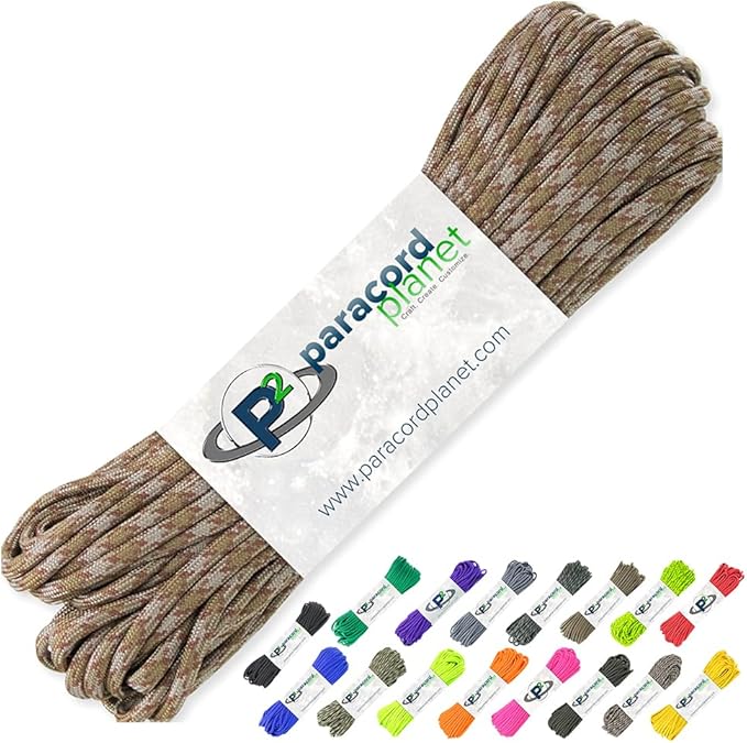 Paracord Planet 100 Feet Hanks Parachute 550 Cord Type III 7 Strand Paracord Copperhead