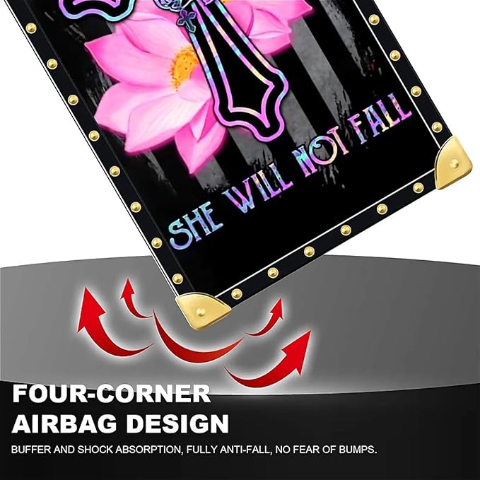 Compatible with iPhone 16 Plus Case, Praying Cross Hands Luxury Golden Decoration for Girl Women Soft TPU Shockproof Protective Hard PC Back for iPhone 16 Plus
