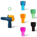 5pcs Bite Valve Replacement for Camelbak, Hydration Pack Mouthpiece with 1 Angled Tube Connector and O-Ring Replacement Parts for Camelbak Backpack Water Reservoir