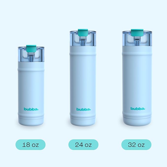 bubba 24 oz Dualsip Insulated Stainless Steel Water Bottle with Straw - Reusable, Leakproof, Lightweight, Dishwasher Safe, Lead-Free and BPA-Free, Daydreamin'