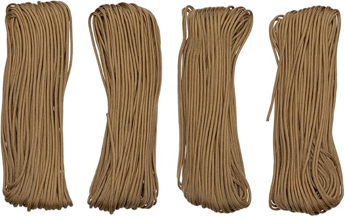Paracord Planet Solid Color 550lb Paracord – 7 Strand Type III Nylon Cord for Indoor and Outdoor Tasks – Gold (50 ft)