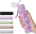 9oz Small Water Bottles with Straw, Mini Water Bottle with One-Hand Open Design, Leak-Proof Locking Lid for Hot&Cold Drinks, Small Travel Water Bottle - 100% Leakproof for School, Travel...(Bow)