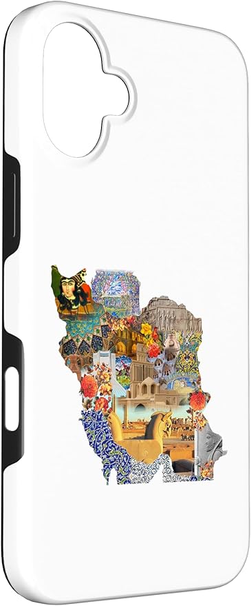 Map of Persian Empire, Iran Map Case for iPhone 16 Plus
