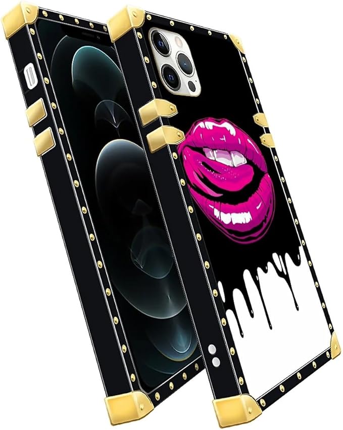 Compatible with iPhone 11 Pro Max Case, Black White Red Slap Sexy Luxury Golden Decoration for Girl Women Soft TPU Shockproof Protective Hard PC Back for iPhone 11 Pro Max