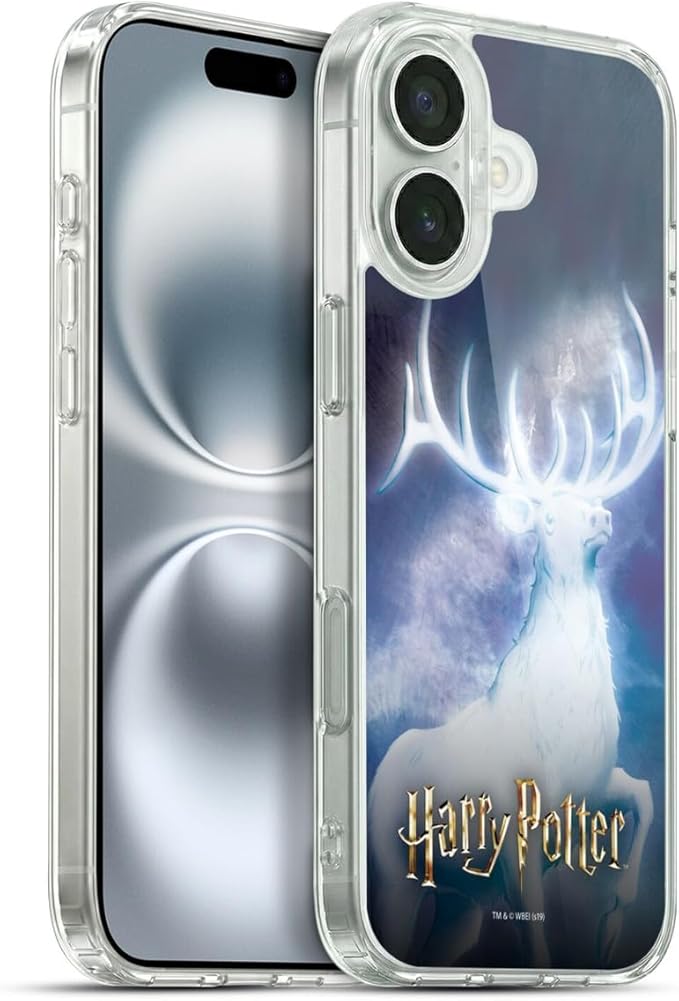 Head Case Designs Officially Licensed Harry Potter Stag Patronus Prisoner of Azkaban II Gel Case [Military Grade Protection] Compatible with Apple iPhone 16 Plus and Compatible with MagSafe