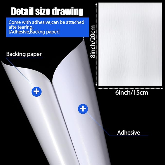 Mudder Vinyl Siding Repair Kit 6 x 8 Inch Vinyl Siding Patch Self Adhesive PVC Tape Hole Covering for Mobile Home Skirting Fence Parts Wall (White B)