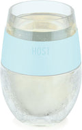 HOST Wine Freeze Cooling Cup, Plastic Double Wall Insulated Freezable Drink Chilling Tumbler with Freezing Gel Wine Glasses for Red and White Wine, Set of 1, 8.5 oz, Ice