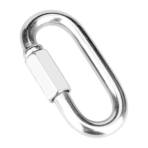 1Pcs 3.5 Inch 316 Heavy Duty Stainless Steel Screw Chain Quick Links, 2000 LBS Capacity, High Strength Carabiner for Big Chain Connecting, Hammock Hanging, Hiking, Camping