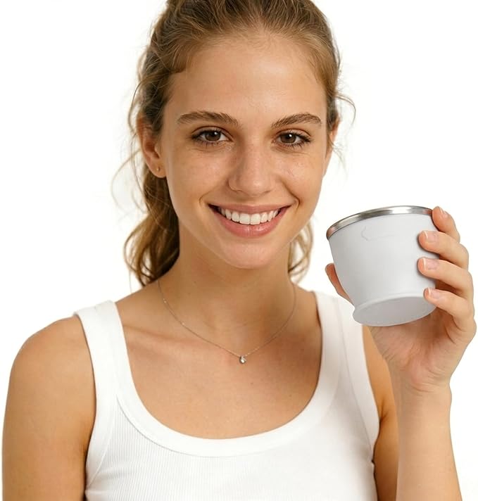 Collapsible Travel Cup, BPA-Free Reusable Water Cup, Lightweight Drinking Cups with Lids and Carrying Strap, Dishwasher Safe Silicone Cups for Camping, Travel, Airports, Hotel (6.7oz, Gray)