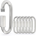 sprookber Stainless Steel Chain Quick Links - 304 Stainless Stee Chain Connector, Screw Carabiner, Chain Hooks, Set of 6