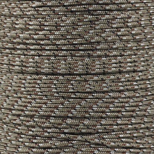 Paracord Planet 325 Paracord – 3 mm Type II Nylon Parachute Cord with 3 Inner Strands (Desert Camo, 25 ft)