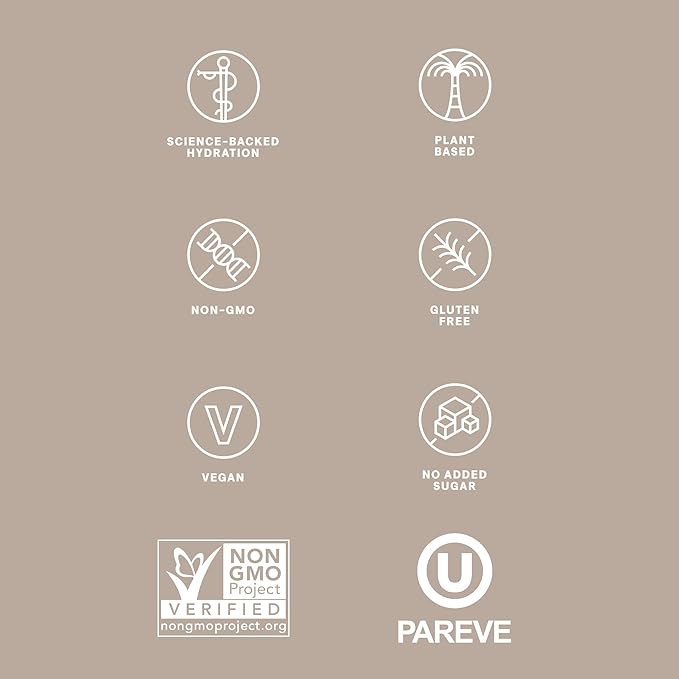 Cure Hydration Plant-Based Electrolyte Drink Mix | No Added Sugar | Dehydration Relief | Coconut Water Powder | FSA-HSA Eligible | Non-GMO, Vegan | 8 Packets – Grapefruit