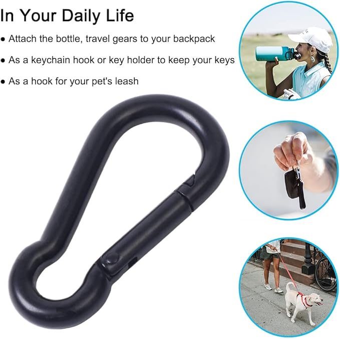 PROND Carabiner Clip, Heavy Duty Carabiner Clips, 316 Stainless Steel Carabiner Hooks, Multi-Purpose Spring Snap Hook