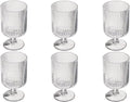 Mesa 10 oz Durable Acrylic Wine Glasses, Shatter-Resistant and Dishwasher-Safe Indoor/Outdoor Drinkware, Glass for Wine, Sangria, and Spritzers - Clear - Set of 6