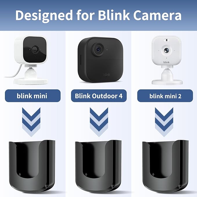 Blink Outdoor Camera Mount, No Drilling Mount Bracket Compatible with Blink Outdoor 4/ Blink Mini 2/ Blink Mini Camera, Adhesive No Screws Mount for Blink Cameras,3Pack (Blink Camera is Not Included)