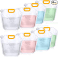 Tessco for you 8 Pack 1.3 Gallon Collapsible Water Storage Bag Water Container Emergency Jug Plastic Storage Pouch Freezable Carrier Tank Foldable Bottle for Outdoor Sport Camping (Clear)