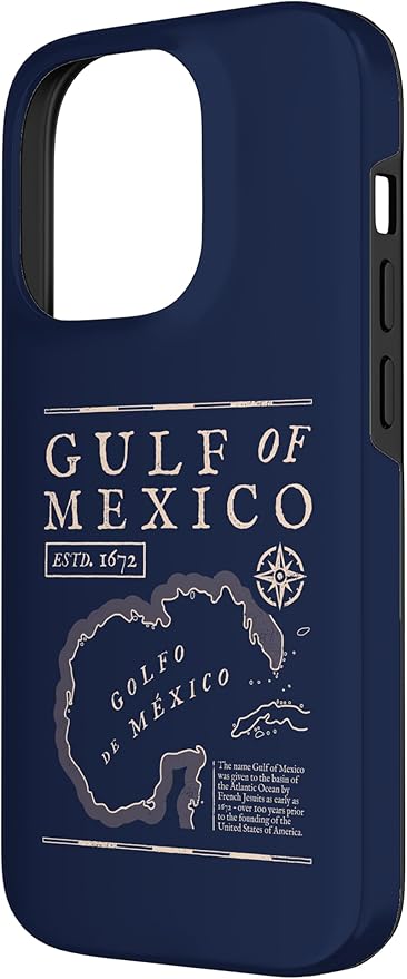 Gulf of Mexico 1672 Historic Map Case for iPhone 14 Pro