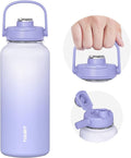 TOURIT 32 oz Insulated Water Bottle, Stainless Steel Sports Water Bottles With Top Handle, Double-Wall Travel Thermal Water Flask, BPA Free Leakproof Water Bottle for Sports and Travel,Blue Voilet