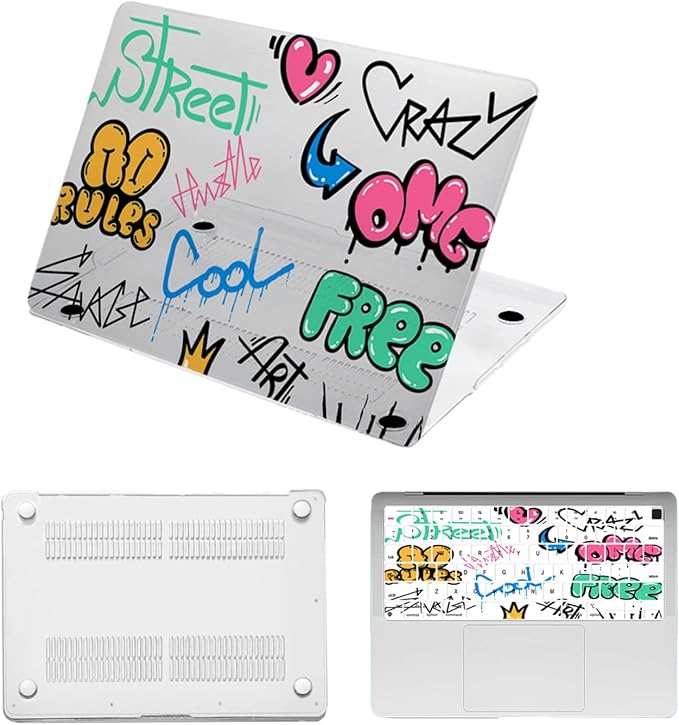 Hard Case for New MacBook Air 13 inch M2 M3 M4 2022 2024 2025 Release (Model A3240 A3113 A2681),13.6" Protective Case Cover & Keyboard Cover for Laptop Air 13.6",Cool Art