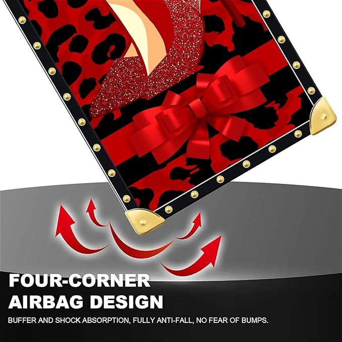 Compatible with iPhone 13 Pro Max Case, Elegant High Heels Luxury Golden Decoration for Girl Women Soft TPU Shockproof Protective Hard PC Back for iPhone 13 Pro Max