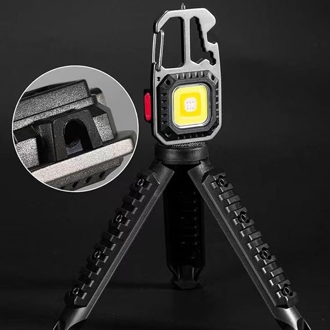 Lamp Holder 2pcs Portable Camp Stand Adjustable Height Camping Flashlight Tripod Working Light Bracket for Outdoor Activity, As the Picture Shows
