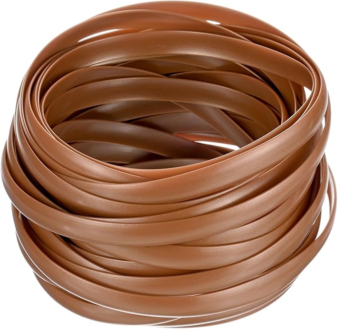 M METERXITY 1-Pack Wicker Repair Kit, 8mm x 33ft/10m Plastic Flat Rattan Replacement Supplies for Patio Furniture Repair/Basket Making/Chair Weaving, Synthetic Woven Rattan [Light Brown]