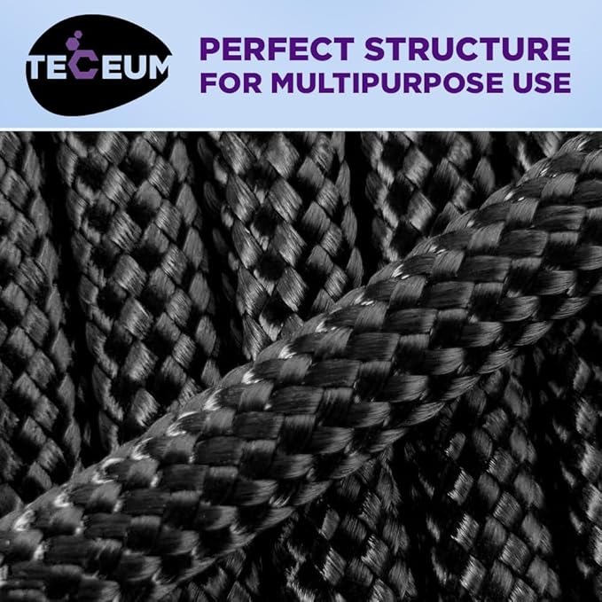 TECEUM Reflective Paracord Rope 1000 – 1000ft/200ft/100ft/50ft – 40+ Colors – Glow in The Dark – para Cord – Utility Rope for Survival, Hunting & Camping Gear – Nylon String, Camping Rope, Tent Cord
