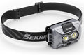 Sekrro F8 Headlamp Rechargeable, 800 Lumen Super Bright LED Head Lamp, IP67 Waterproof with Motion Sensor and Red Light, AAA Battery Compatible for Work, Camping, Hiking, Running