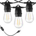 BRIMAX 24.6Ft USB Powered String Lights,10 LED Bulbs Waterproof & Shatterproof Outdoor Camping String Light Dimmable Brightness with Swith for Tents,Patio,Backyard and Holidays,2700K Warm White