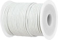 GENIQUE Real/Genuine Round Leather String Cord for Necklace, Bracelets, Jewellery, Braiding (2mm, White)