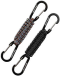 Paracord Braided Carabiner Keychain Lanyard Strap, Hanger Stroller Hook w/2 Carabiner Clips for Water Bottle Backpack