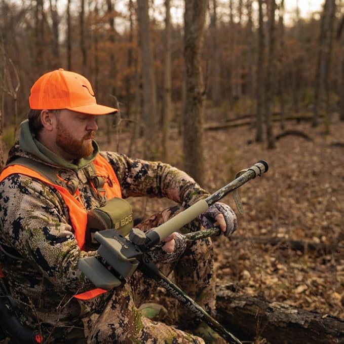 BOG DeathGrip Aluminum Tripod with Durable Frame, Lightweight, Stable Design, Bubble Level, Adjustable Legs, Shooting Rest, and Hands-Free Operation for Hunting, Shooting, and Outdoors