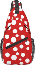 Mushroom Dots Sling Bag For Women Men Fashion Backpack Crossbody Red Mushroom Shoulder Bag Sling Backpack Chest Bag Travel Hiking Casual Sport Daypack