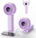 Peiyuu Portable Fan, 4000mAh USB Rechargeable, 180° Foldable Mini Desk Fan, 6 Wind Speed, LCD Digital Display, Lanyard as Neck Fan, Ultra Quiet, Pocket Size for Indoor Outdoor