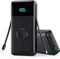 AONIMI Portable Charger 40800mAh Power Bank with 2 Built in Cables and Apple-Watch Charger, 25W PD Fast Charging USB C Battery Pack, 5 Output 2 Input Phone Charger for iPhone 17/16/15,Android
