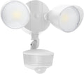 LUTEC 34W 3700 Lumen LED Security Lights Motion Sensor Light Outdoor with Night Light, 5000K IP65 Waterproof, Dusk to Dawn, Hardwired Motion Detector Flood Light for Garage, Yard-White Night Light