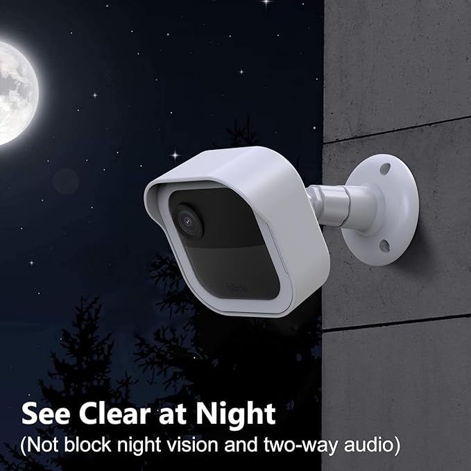 Blink Outdoor 4 (4th Gen) Wall Mount, Weatherproof Protective Cover and 360 Degree Adjustable Mounting with Blink Sync Module Outlet Mount for Outdoor Indoor Security Camera (White, 1 Pack)