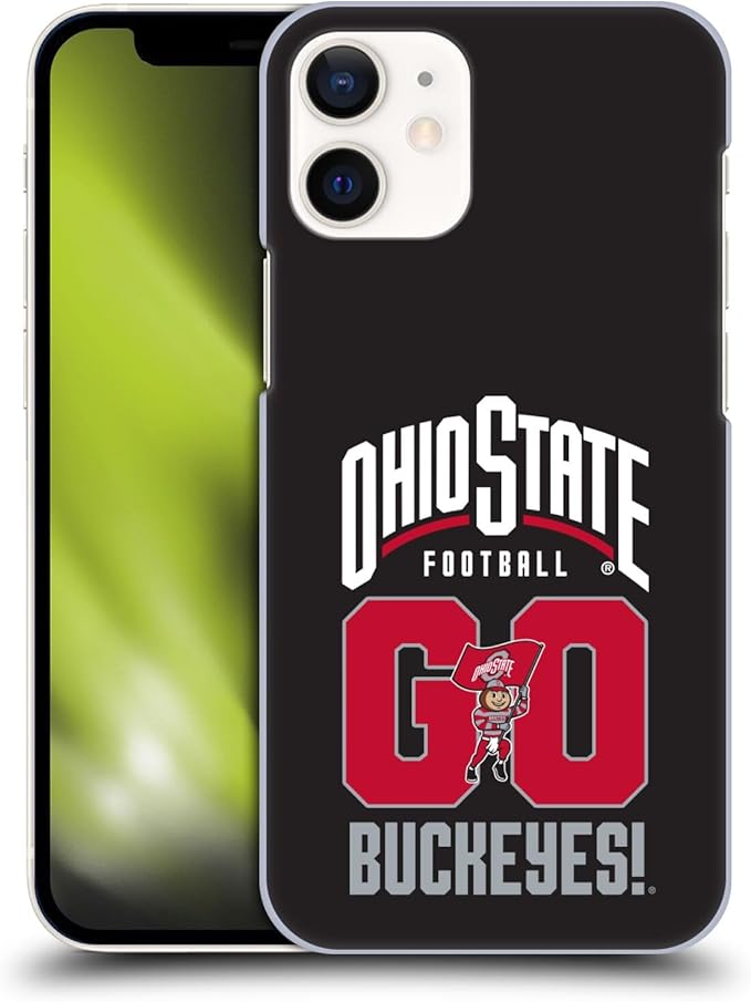 Head Case Designs Officially Licensed Ohio State University Go Buckeyes Football Graphics Hard Back Case Compatible with Apple iPhone 12 Mini