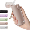 5oz Small Water Bottles with Straw, Mini Water Bottle with One-Hand Open Design, Leak-Proof Locking Lid for Hot&Cold Drinks, Small Travel Water Bottle - 100% Leakproof for School, Travel...(Mocha)
