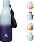 Konokyo Insulated Water Bottle with Strap,18 oz Double Wall Stainless Steel Vacuum Bottles Metal Water Flask,Ocean Dream