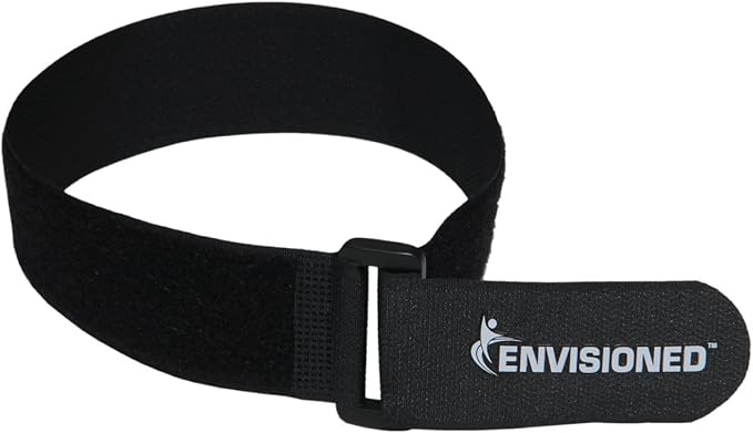 Reusable Cinch Straps 3" x 12" - 6 Pack, Multipurpose Strong Gripping, Quality Hook and Loop Securing Straps (Black)